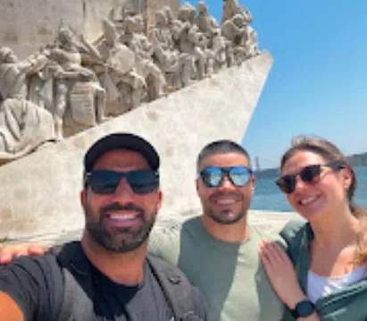 Guests at the Monument to the Discoveries in Belém